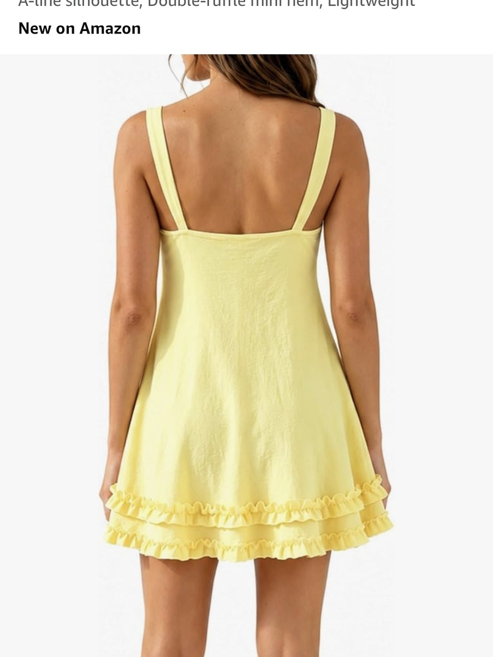 Yellow Ruffle Hem Sundress - Women